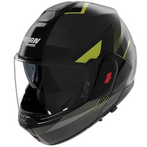 Klappbarer Motorradhelm Nolan N120-1 Ciclone, mattgrau-schwarz-grün