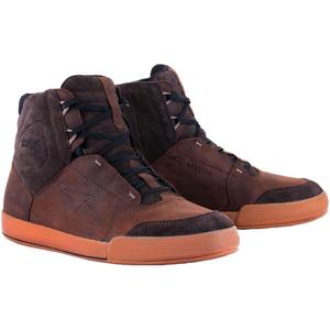 Alpinestars Chrome Crafted Drystar Motorradstiefel aus braunem Gummi