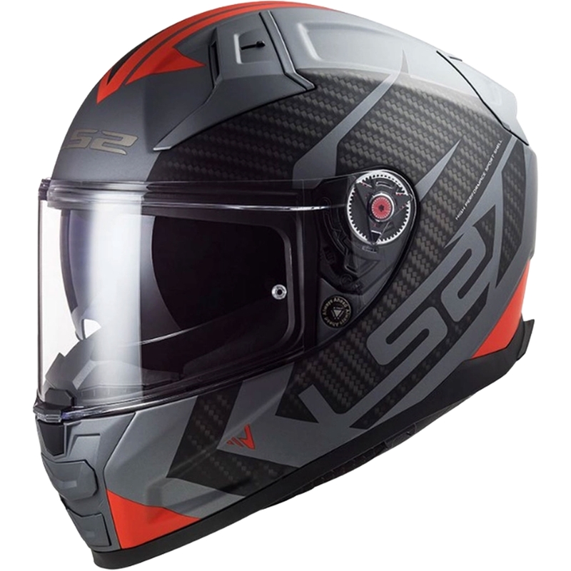 Integralhelm Motorrad LS2 FF811 Vector II Splitter titan-grau-rot