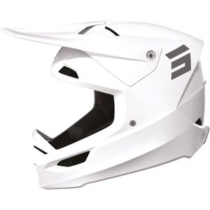 Motocross-Helm Shot Furious Solid White