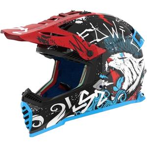 Kinder-Motocross-Helm LS2 MX437 Fast EVO Mini Starmaw schwarz