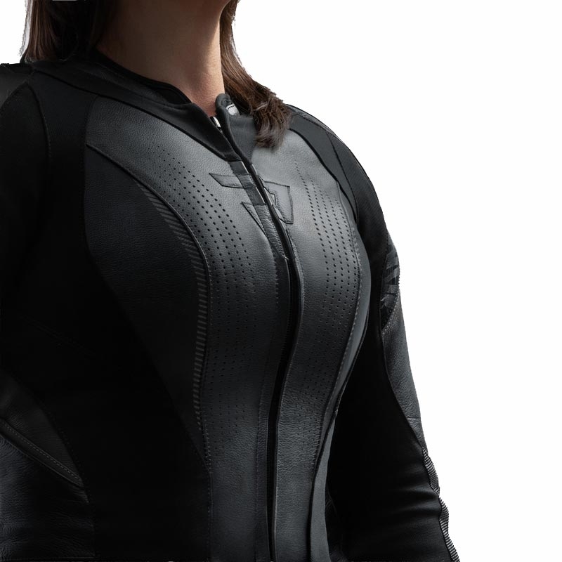 Rebelhorn Diva RS Leder-Motorradjacke für Damen, schwarz