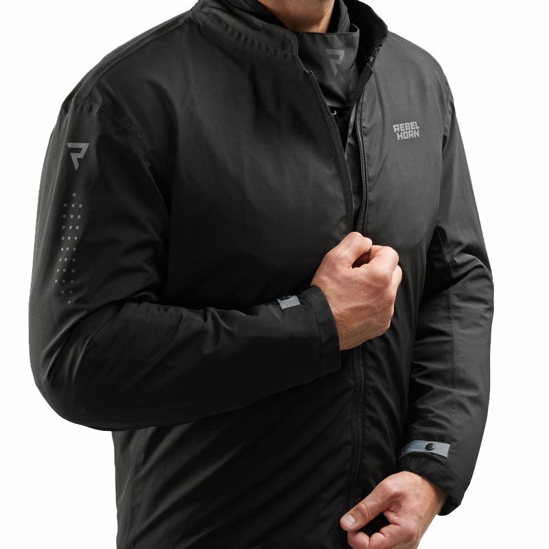 Rebelhorn Hiker IV Motorradjacke schwarz-dunkelgrau-rot