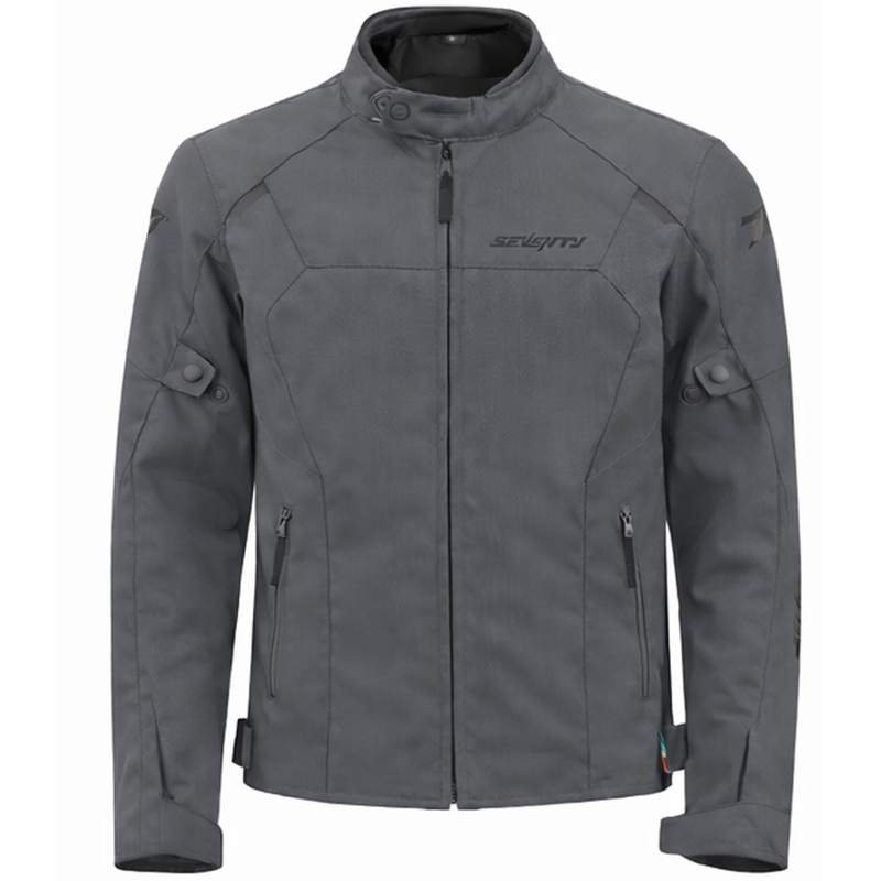 Damen-Motorradjacke Seventy Degrees SD-JR67 Piston, dunkelgrau