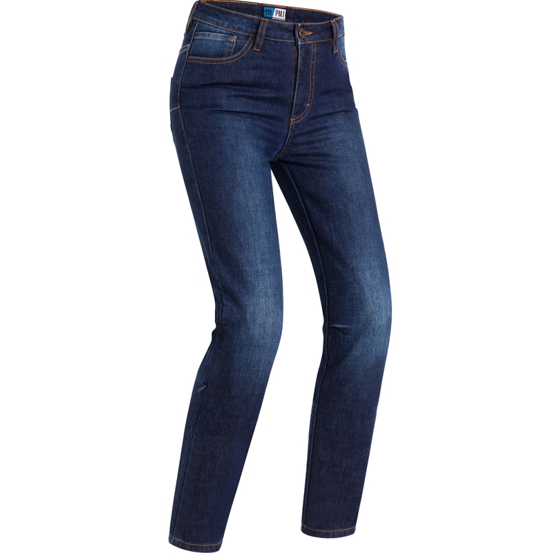 PMJ Hollie Damen-Motorradjeans, dunkelblau Ausverkauf