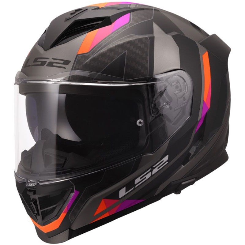 Integralhelm LS2 FF818 Storm III Sports, mattgrau-lila