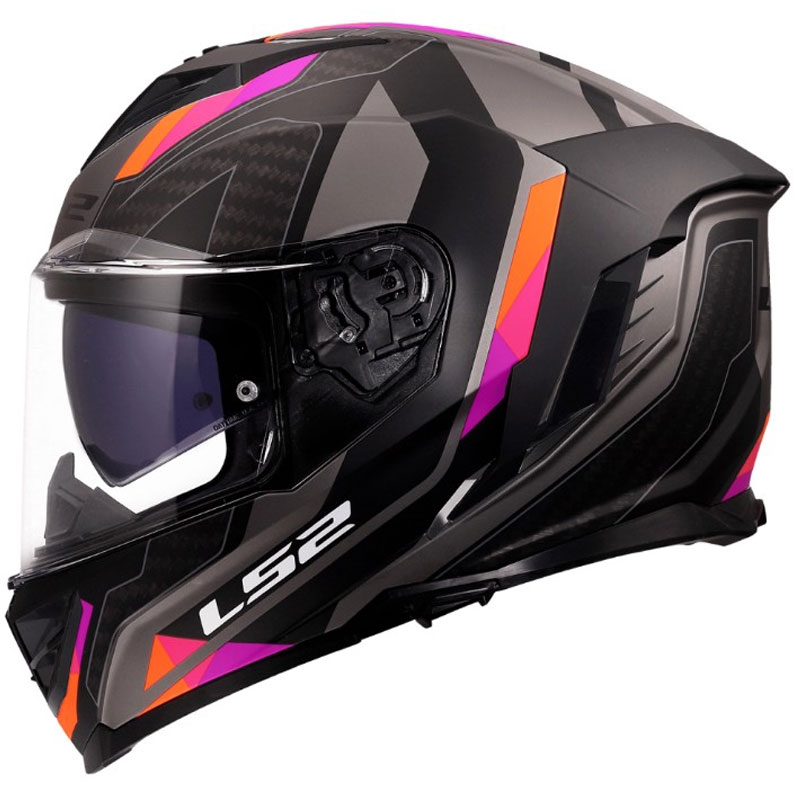 Integralhelm LS2 FF818 Storm III Sports, mattgrau-lila