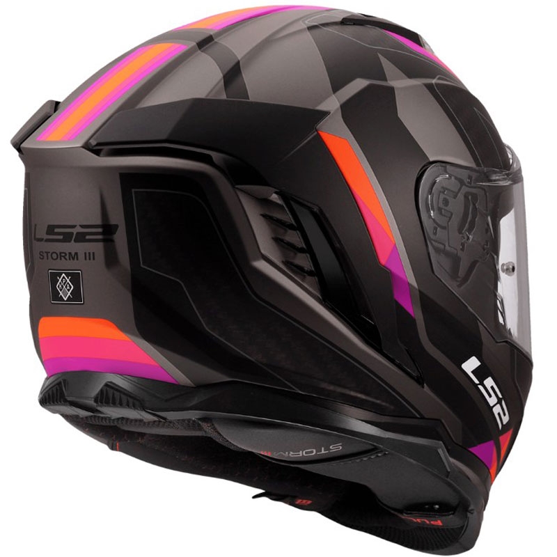 Integralhelm LS2 FF818 Storm III Sports, mattgrau-lila
