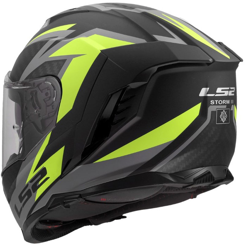 Integralhelm LS2 FF818 Storm III Dynamo schwarz-gelb