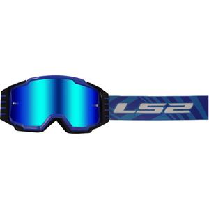 Motocross-Brille LS2 Charger PRO blau mit Iridium-Plexiglas