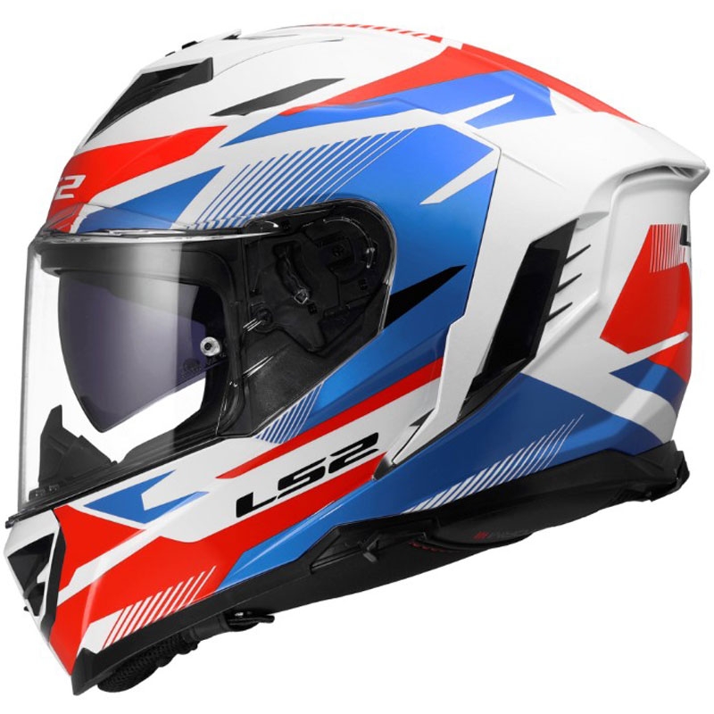 Integralhelm LS2 FF818 Storm III Komai, glänzend weiß-blau-rot