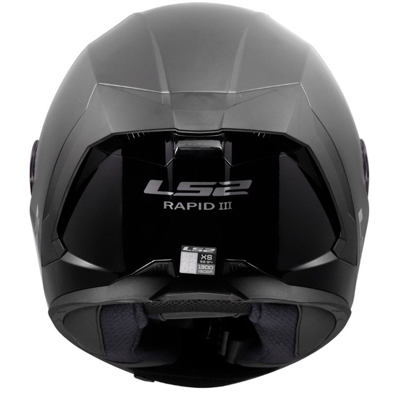 Integralhelm LS2 FF820 Rapid III, Schwarz glänzend