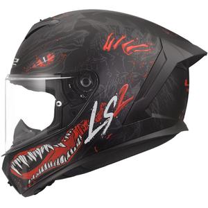 Integralhelm LS2 FF820 Rapid III Kaiju II, matt schwarz-rot-weiß