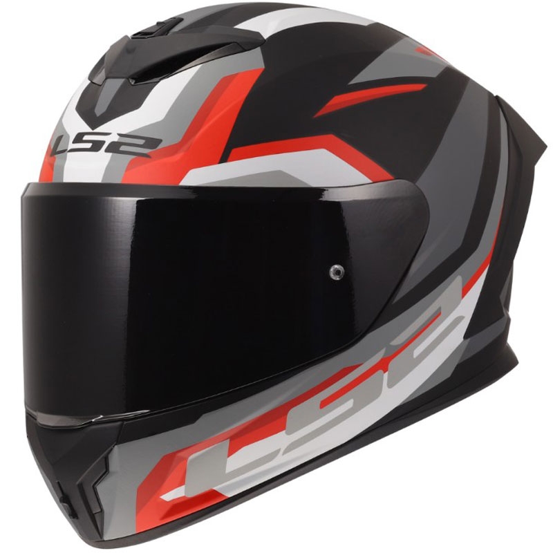 Integralhelm LS2 FF820 Rapid III Hyper, matt schwarz-rot