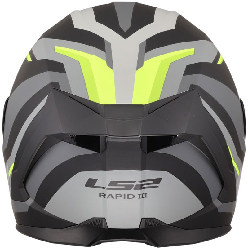 LS2 FF820 Rapid III Hyper Integralhelm für Motorräder, matt schwarz-gelb