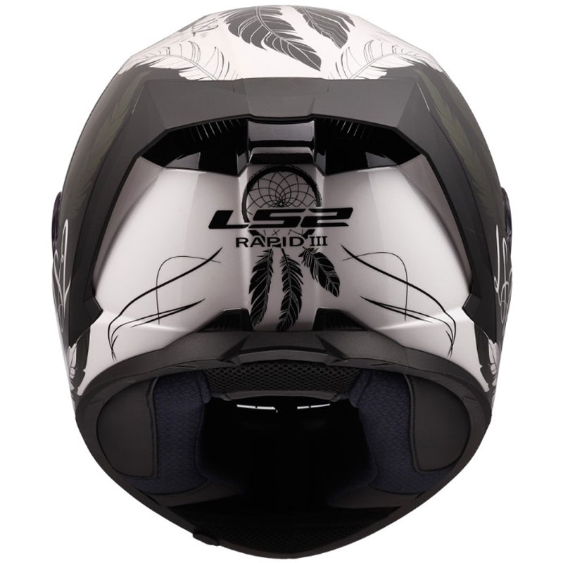 Integralhelm LS2 FF820 Rapid III Boho glänzend weiß-schwarz-rosa