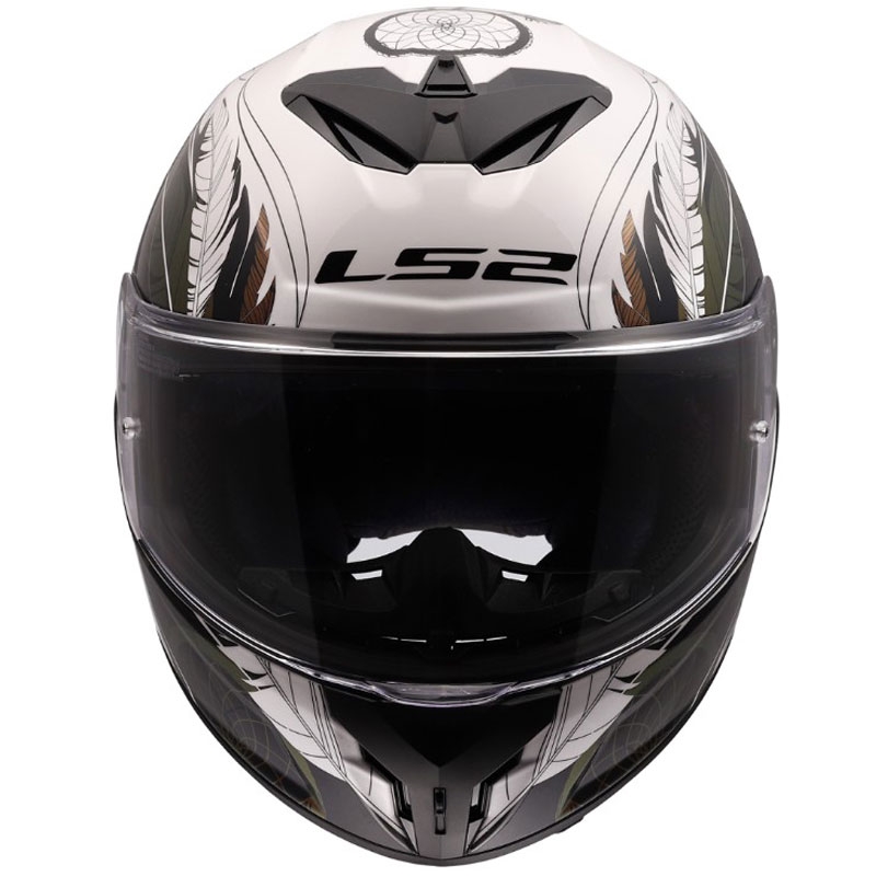 Integralhelm LS2 FF820 Rapid III Boho glänzend weiß-schwarz-rosa
