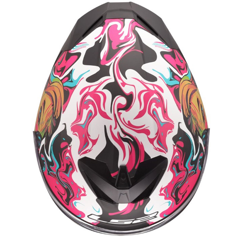Integralhelm LS2 FF820 Rapid III Cyberg, matt lila-blau-grün