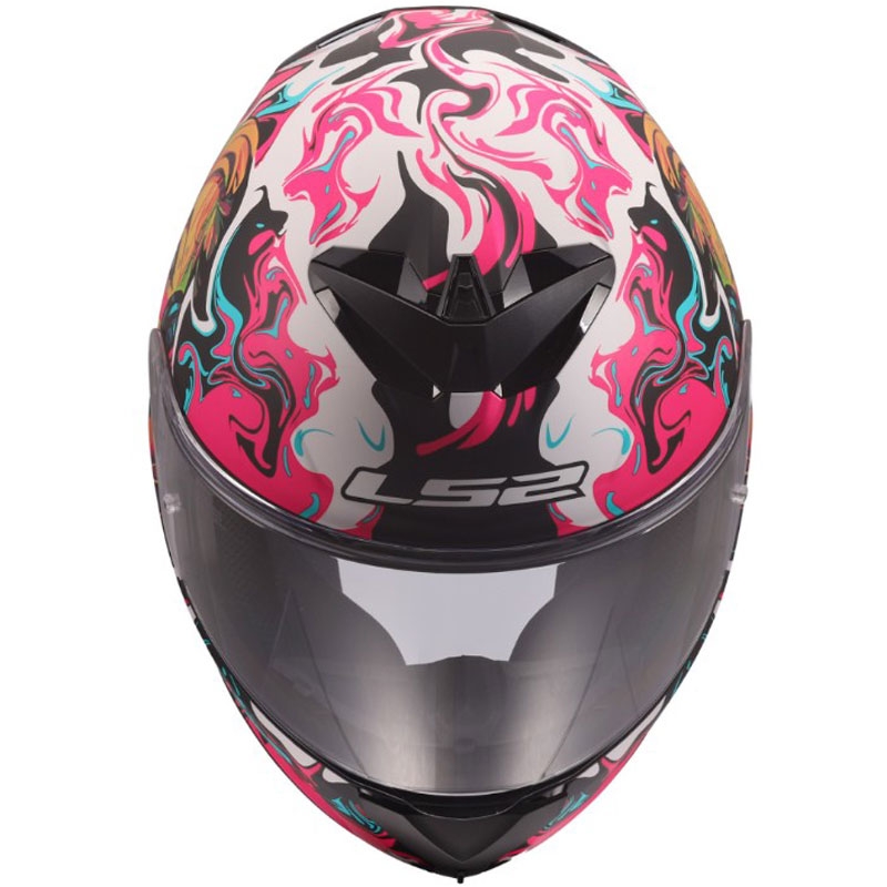 Integralhelm LS2 FF820 Rapid III Cyberg, matt lila-blau-grün