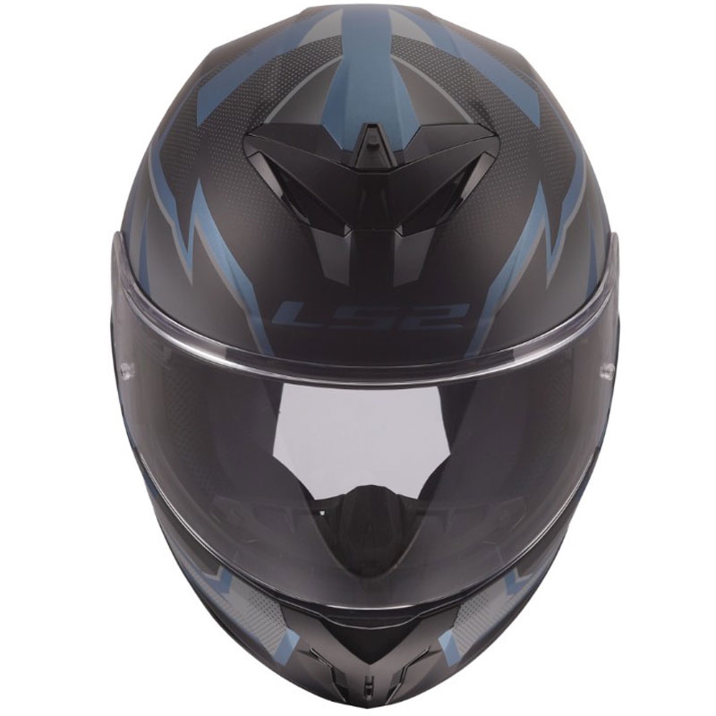 LS2 FF820 Rapid III Xtrem Integralhelm für Motorräder, matt schwarz-blau-petrol