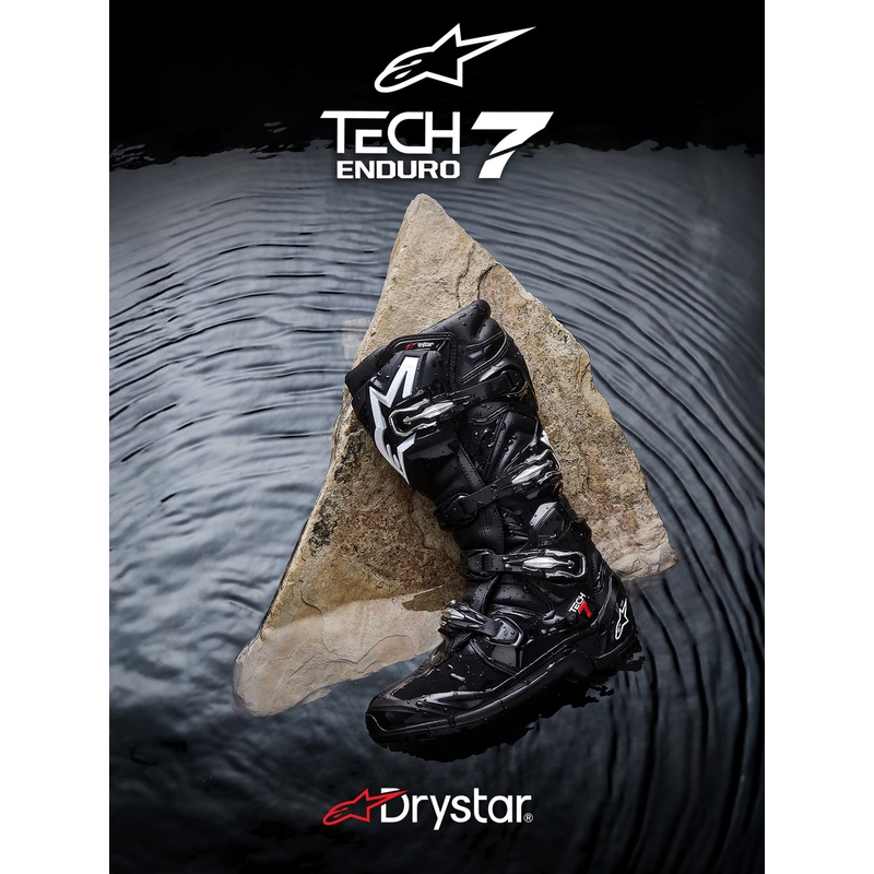 Alpinestars Tech 7 Enduro Drystar Motorradstiefel Schwarz