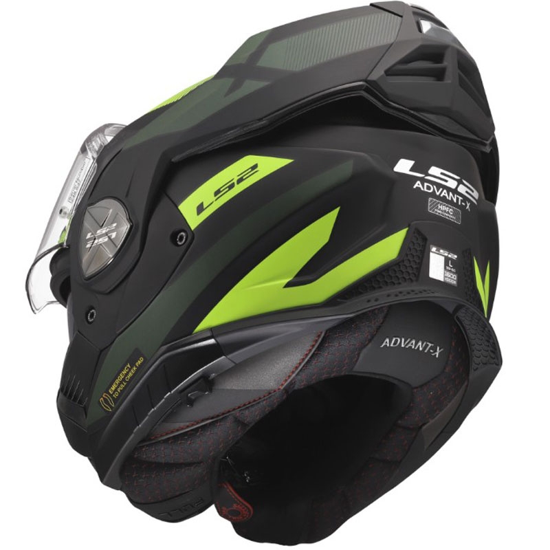 Klappbarer Motorradhelm LS2 FF901 Advant X Nova matt fluorgelb-schwarz