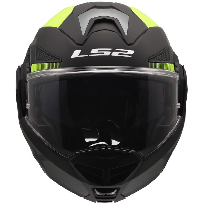 Klappbarer Motorradhelm LS2 FF901 Advant X Nova matt fluorgelb-schwarz