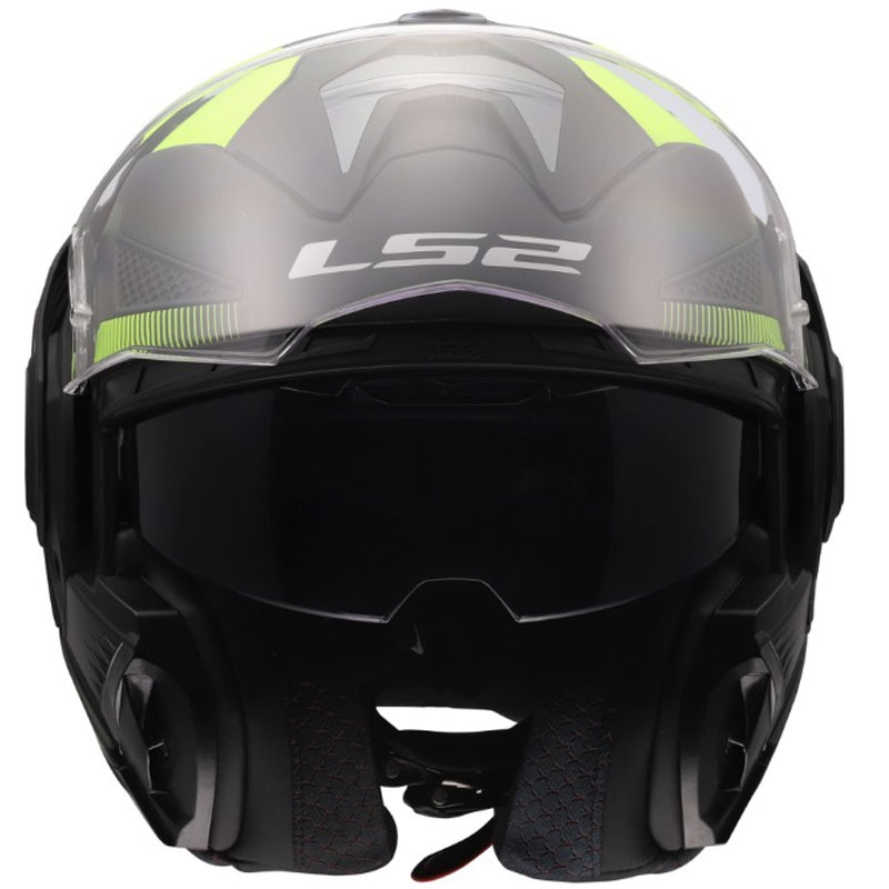 Klappbarer Motorradhelm LS2 FF901 Advant X Nova matt fluorgelb-schwarz