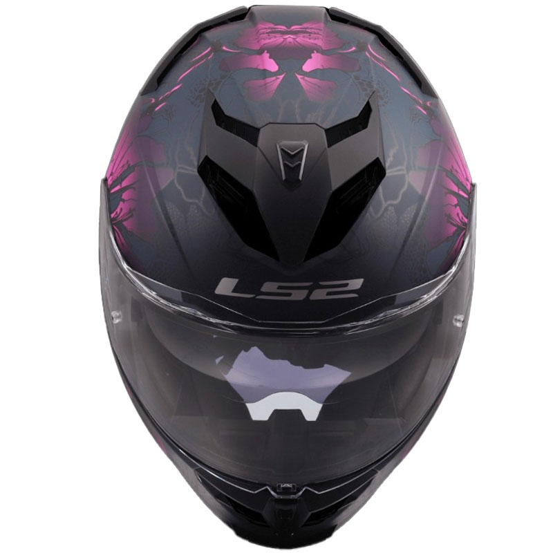 LS2 FF818 Storm III Burst Integralhelm für Motorräder, Schwarz-Pink