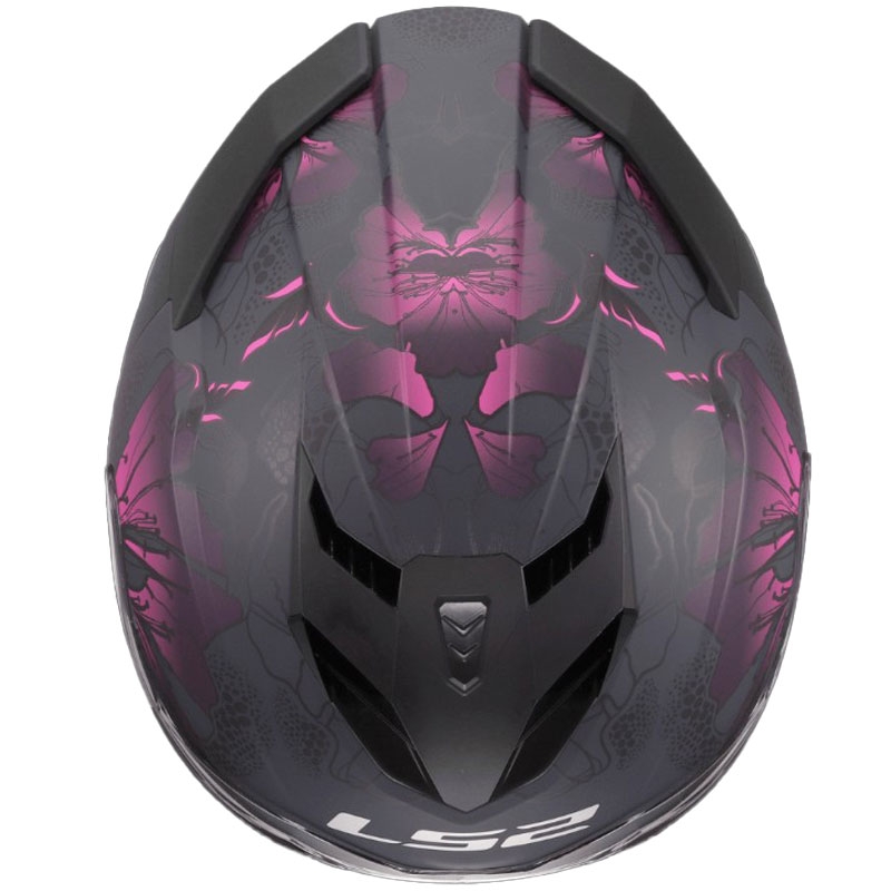 LS2 FF818 Storm III Burst Integralhelm für Motorräder, Schwarz-Pink