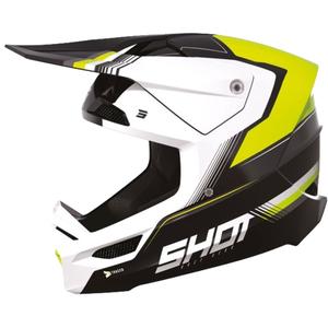 Kinder Motocross Helm Shot Race Tracer weiß-schwarz-fluo gelb Ausverkauf