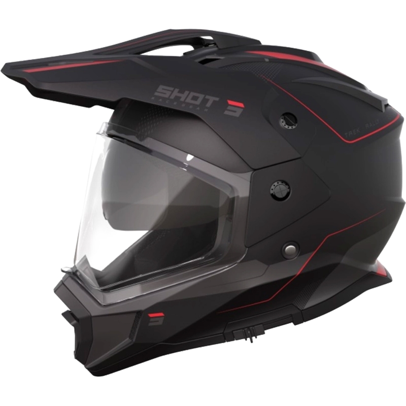 Enduro-Helm Shot Trek Rally schwarz-rot