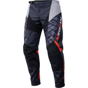 MotoZem Ground MX Motocrosshose schwarz-weiß-rot
