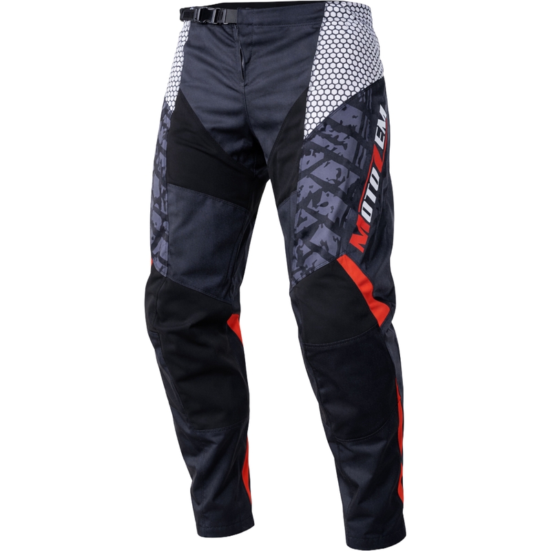 MotoZem Ground MX Motocrosshose schwarz-weiß-rot