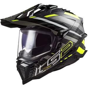 Endurohelm LS2 MX701 Explorer C Edge 06 schwarz-grau-fluo gelb