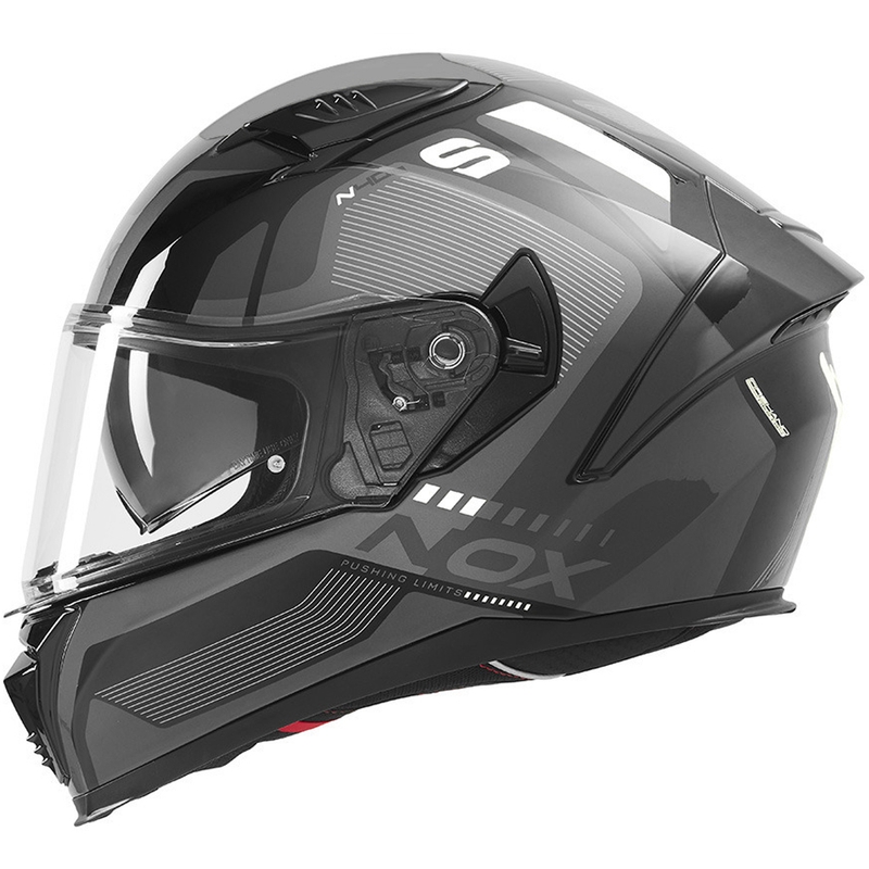 Integralhelm NOX N402 Mentor schwarz-weiß