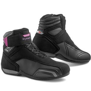 Damen Stylmartin Vector WP Schwarz und Rosa Motorradstiefel
