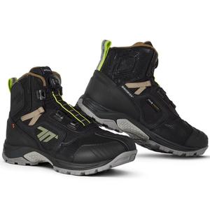 Motorradstiefel SEVENTY DEGREES SD-BA7 Stelvio Low Schwarz-Sand-Fluogelb