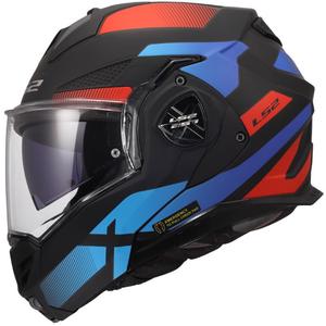 Klappbarer Motorradhelm LS2 FF901 Advant X Nova matt schwarz-rot-blau