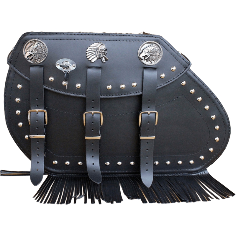 Motorradtaschen aus Leder RSA S771 schwarz