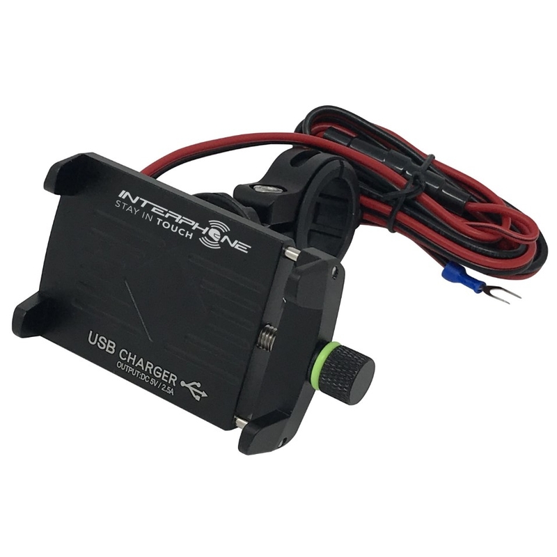 Universalhalterung Interphone CRAB Evo Alu mit Ladegerät