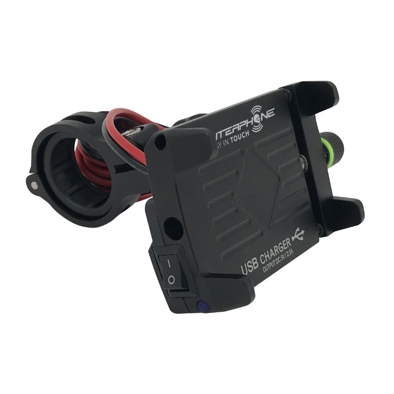Universalhalterung Interphone CRAB Evo Alu mit Ladegerät