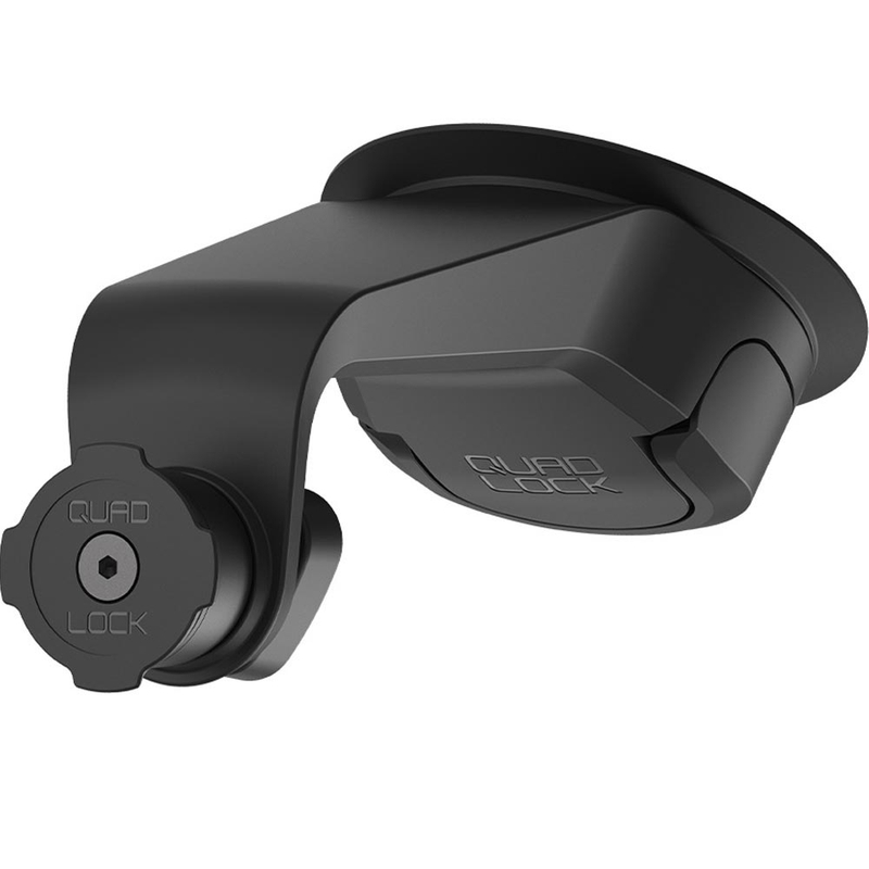 Quad Lock® Saugnapfhalterung für Windschutzscheibe/Armaturenbrett, Schwarz