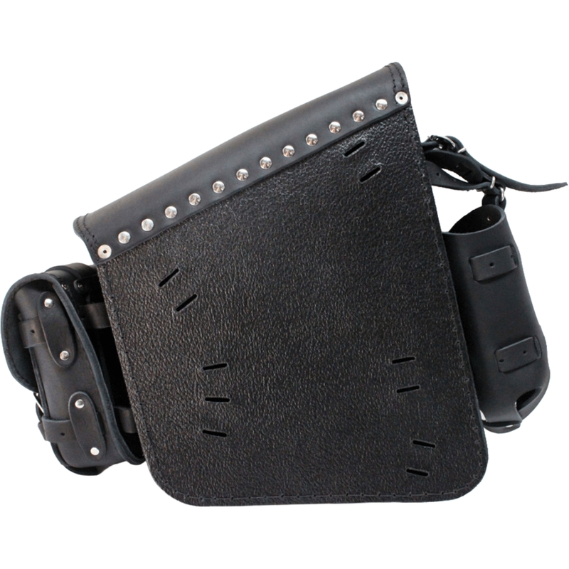 Motorradtasche aus Leder RSA S493 Skull HD Softail schwarz-rot