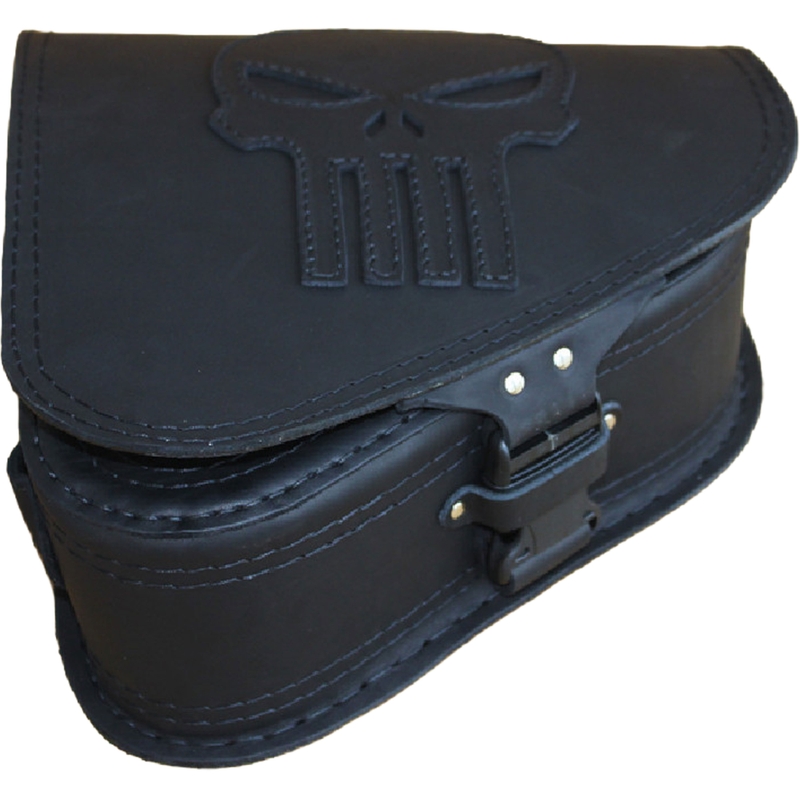 Motorradtasche aus Leder RSA S63 Punisher schwarz