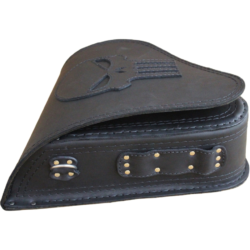 Motorradtasche aus Leder RSA S63 Punisher schwarz