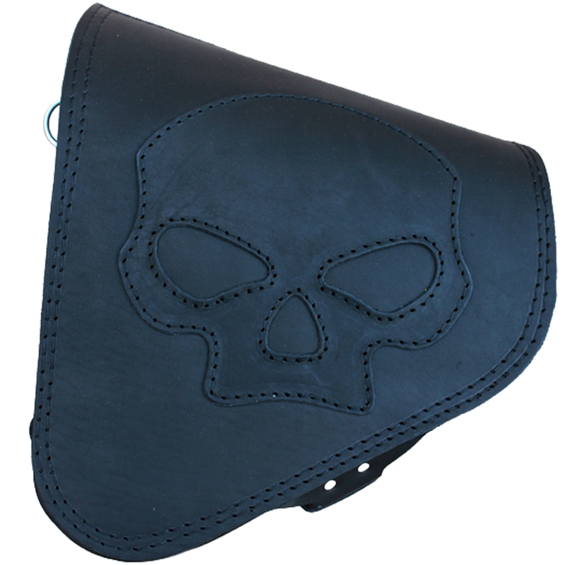 Motorradtasche aus Leder RSA S63 Skull HD Softail schwarz