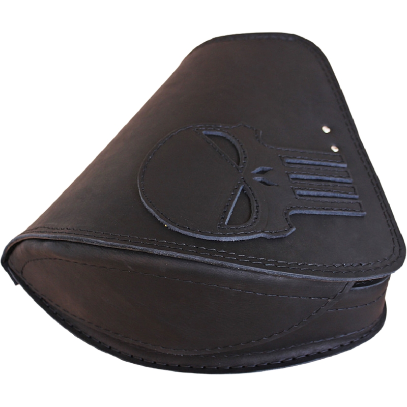 Motorradtasche aus Leder RSA S641 Punisher HD Softail schwarz