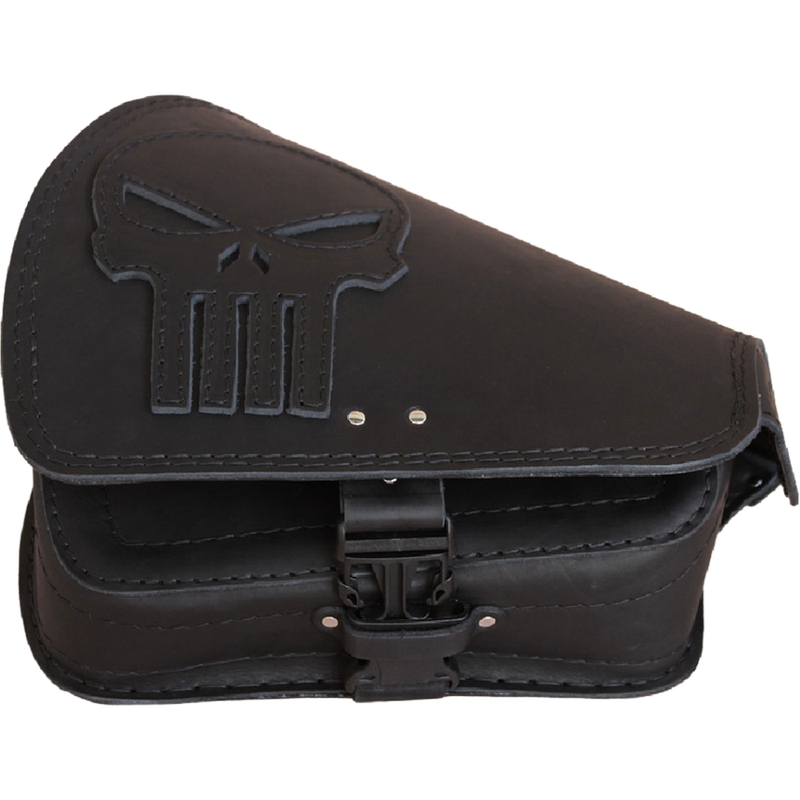 Motorradtasche aus Leder RSA S641 Punisher HD Softail schwarz