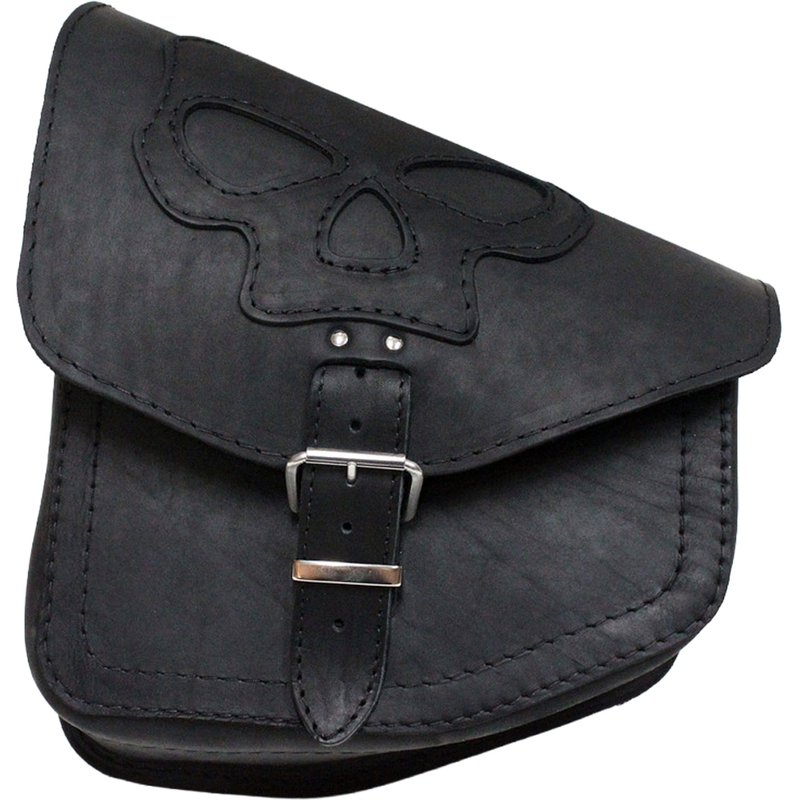 Motorradtasche aus Leder RSA S66 Skull HD Softail schwarz